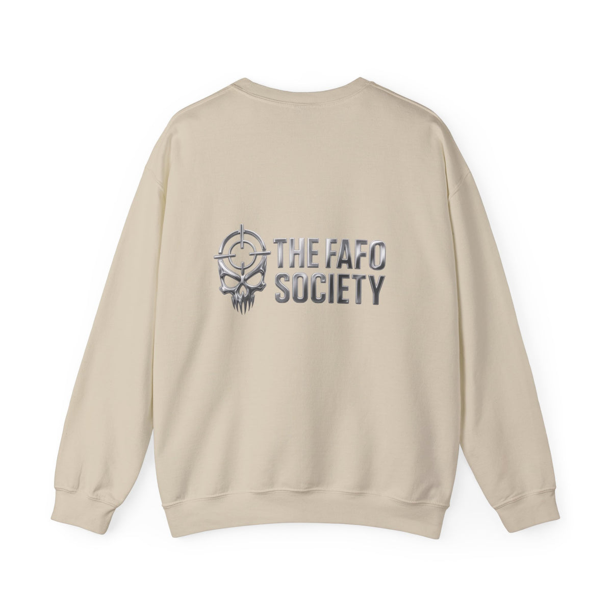 FAFO Society Crewneck Sweatshirt — Raised Fist Chair Graphic