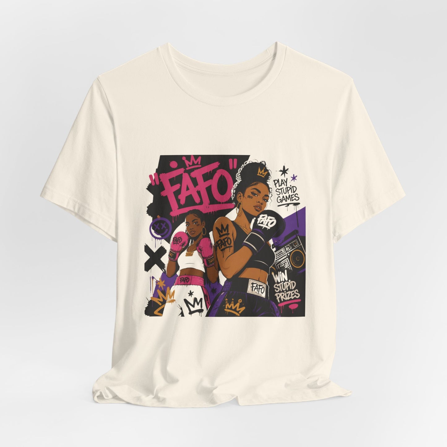 White Tee — 'Fate' Anime-Style Graphic T-Shirt