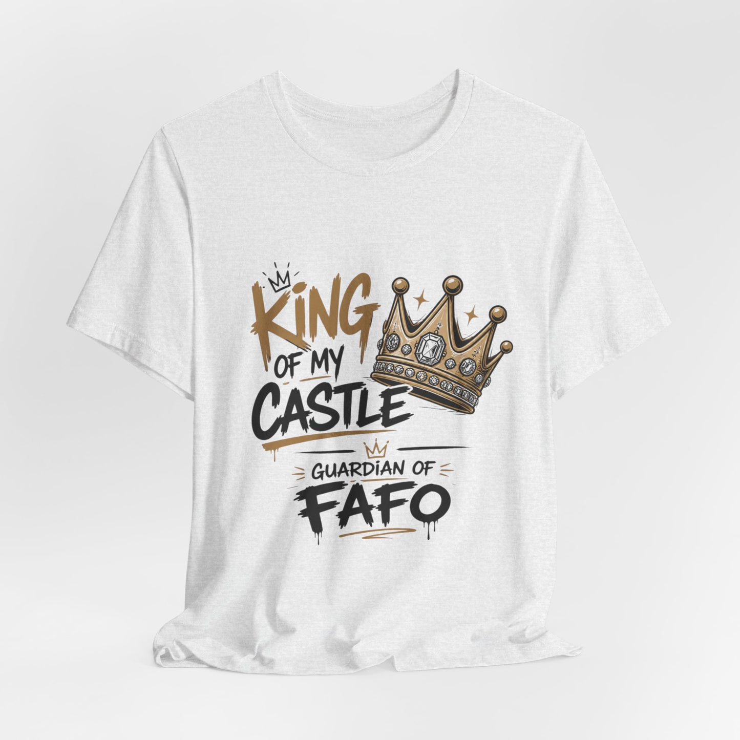King of the Castle Tee – Retro Crown Graphic Short Sleeve Shirt
