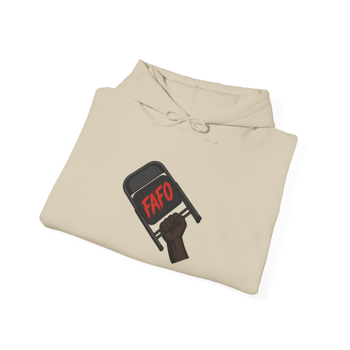 FAFO Protest Hoodie — Bold Graphic Hoodie with Raised Fist Sign