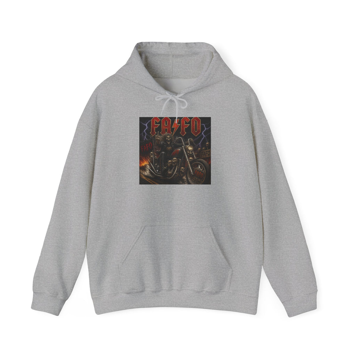 Motorcycle Skull Hoodie — Fiery Biker Graphic Sweatshirt