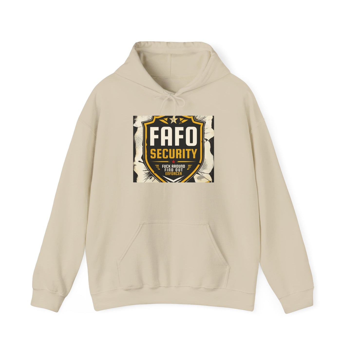 FAFO Security Hoodie – Bold Shield Logo Pullover