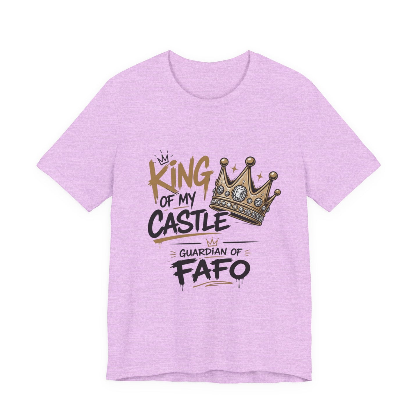 King of the Castle Tee – Retro Crown Graphic Short Sleeve Shirt