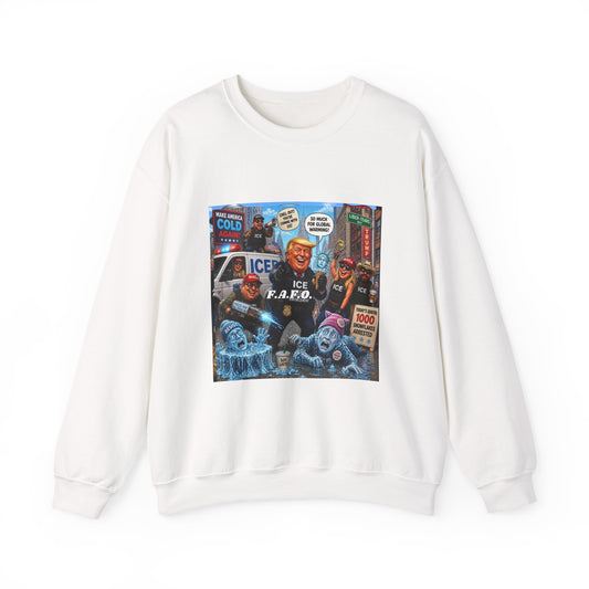 Graphic Crewneck Sweatshirt — 'The FAFO Society' Cold Patrol Artwork