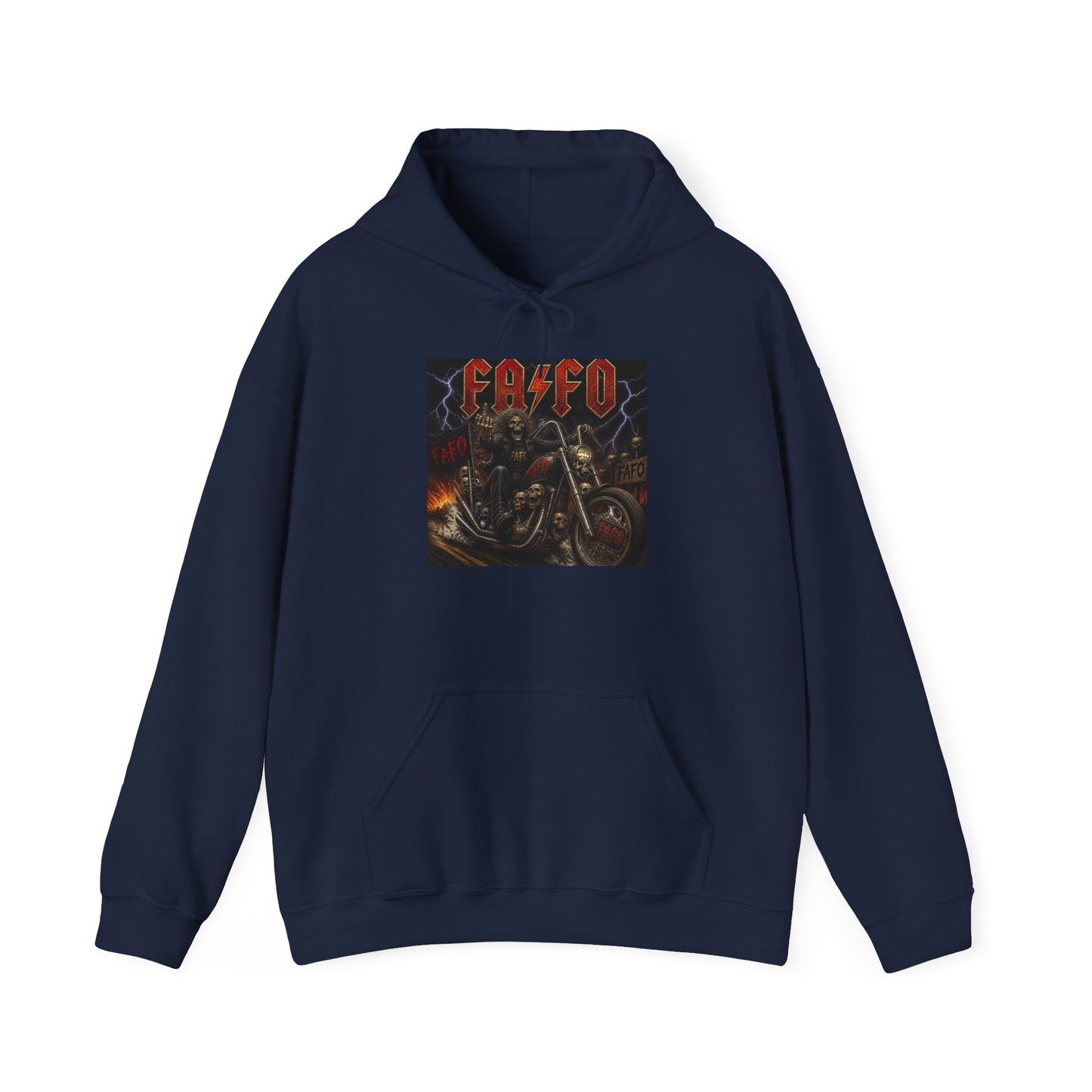 Motorcycle Skull Hoodie — Fiery Biker Graphic Sweatshirt