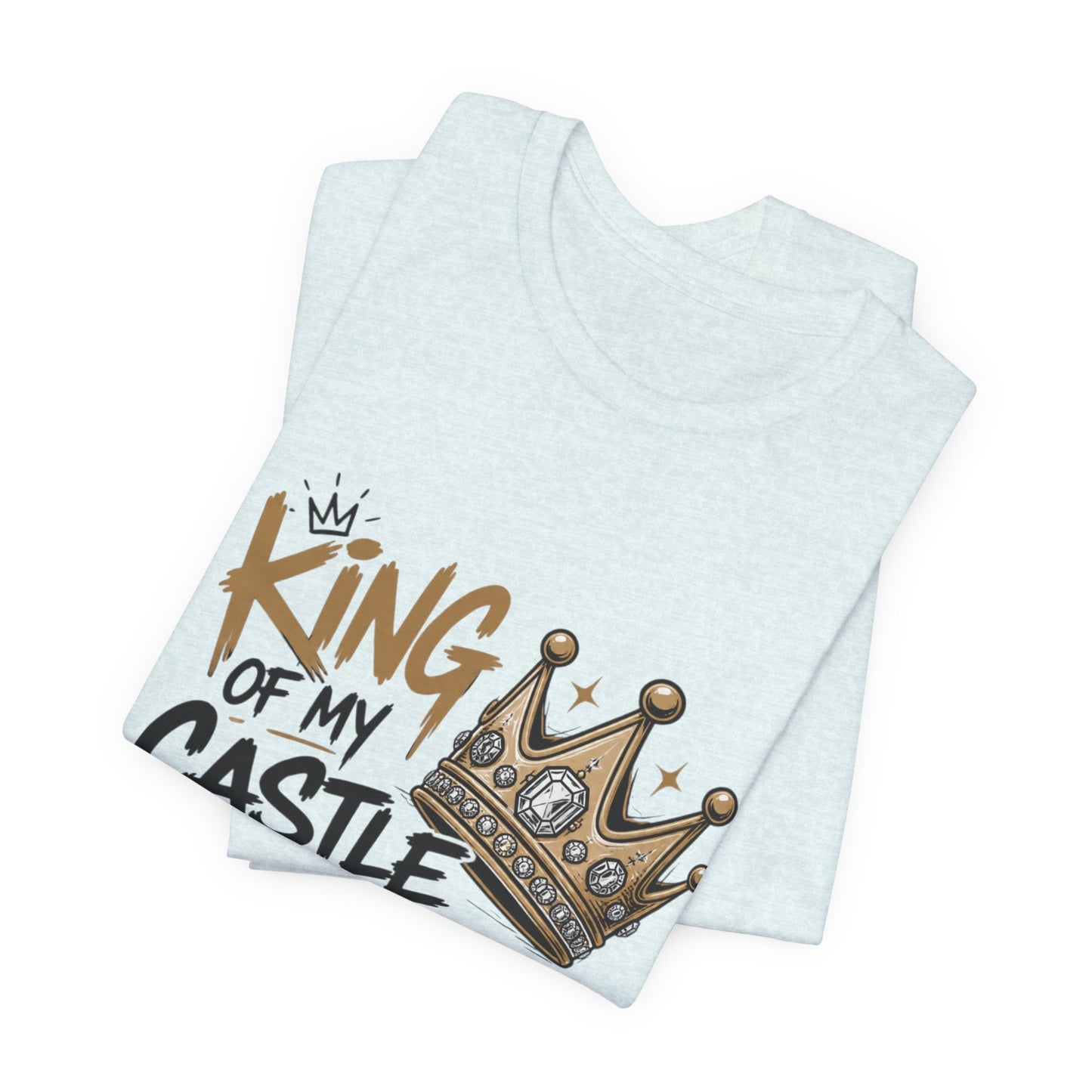 King of the Castle Tee – Retro Crown Graphic Short Sleeve Shirt