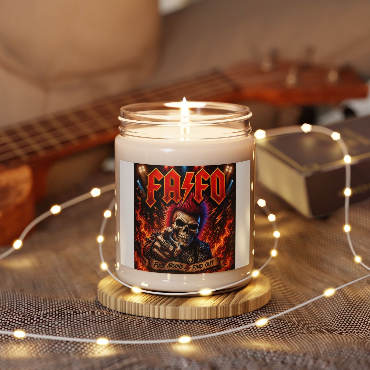 Soy Candle — Heavy Metal Skull Design (9 oz)