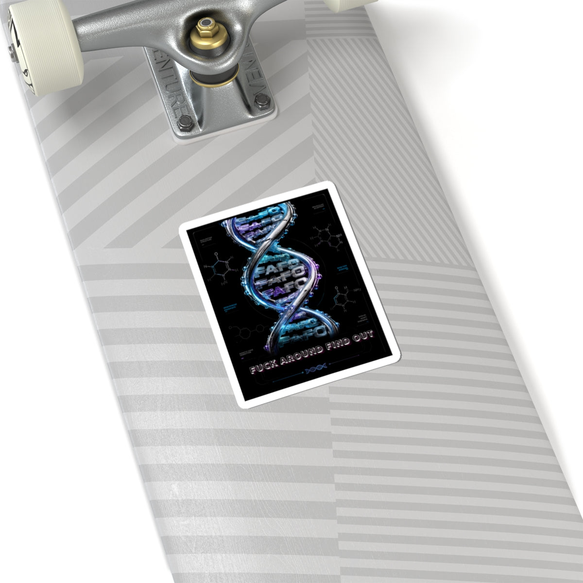 Kiss-Cut Sticker — Neon DNA "Fuck Around Find Out" Graphic
