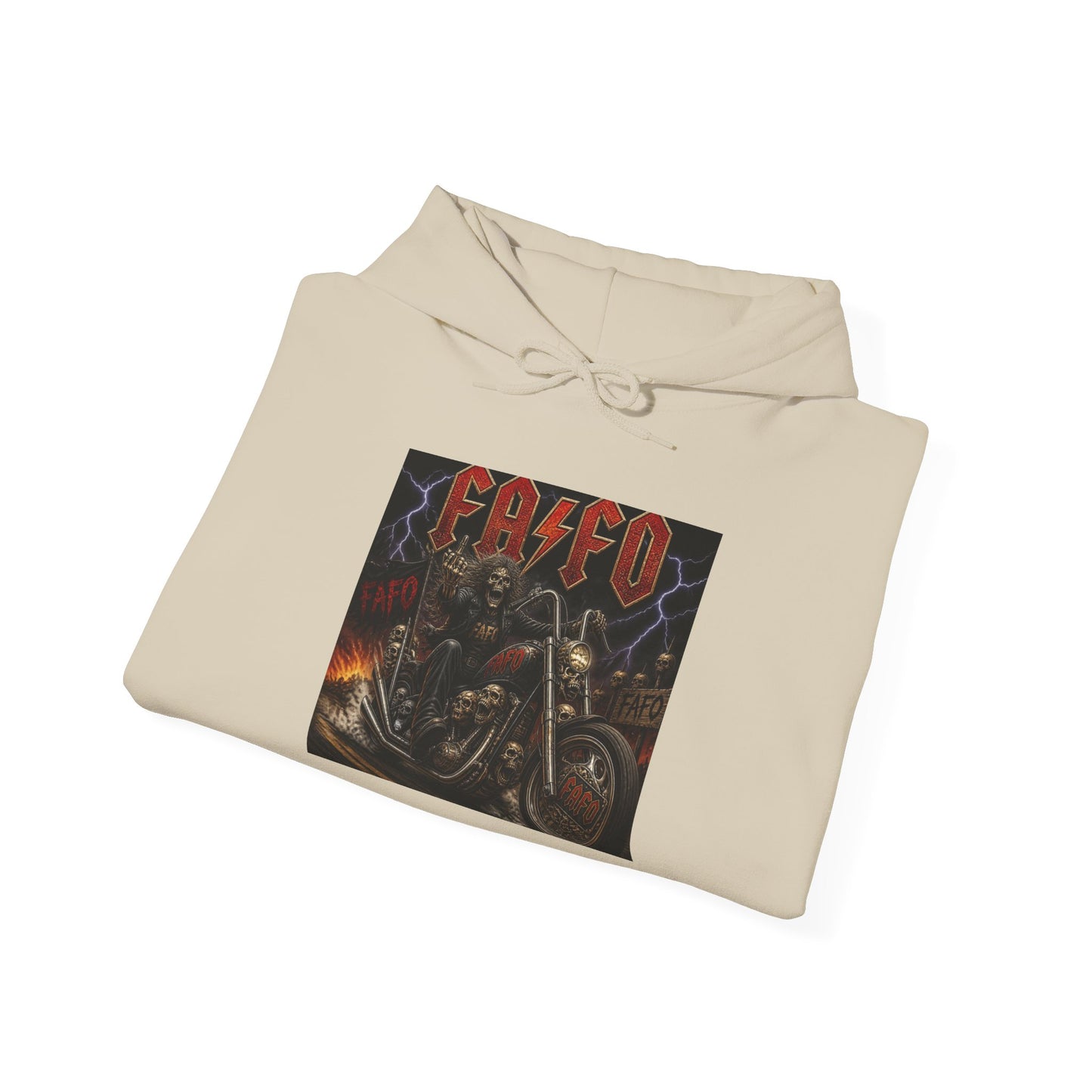 Motorcycle Skull Hoodie — Fiery Biker Graphic Sweatshirt