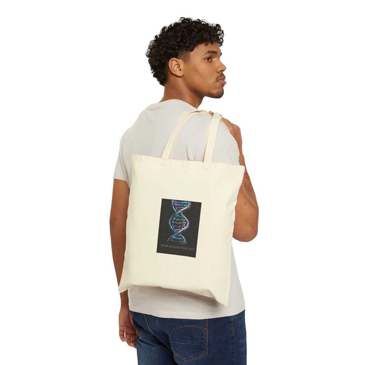 DNA Double Helix Canvas Tote Bag – Science Lover Eco Grocery Tote