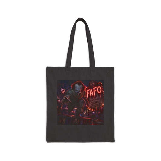Tote Bag — Neon Clown Horror Design