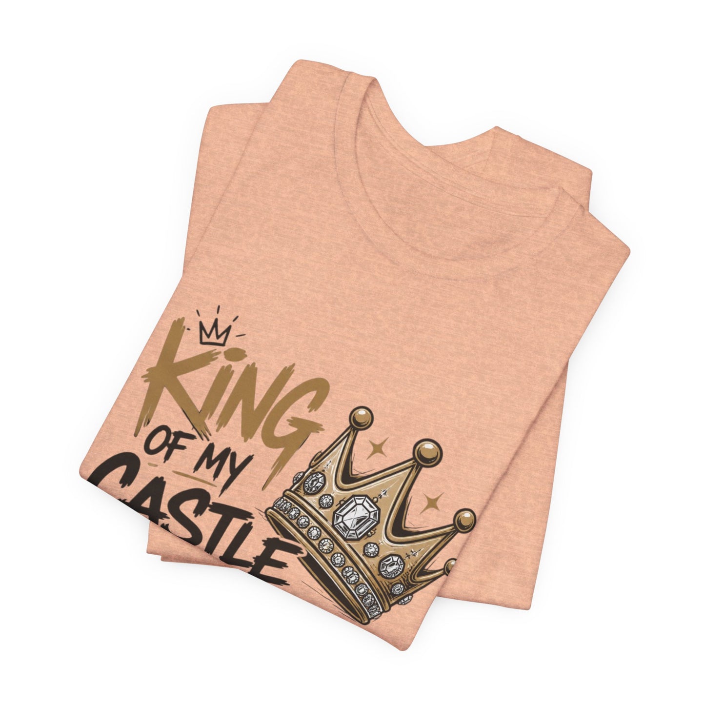 King of the Castle Tee – Retro Crown Graphic Short Sleeve Shirt