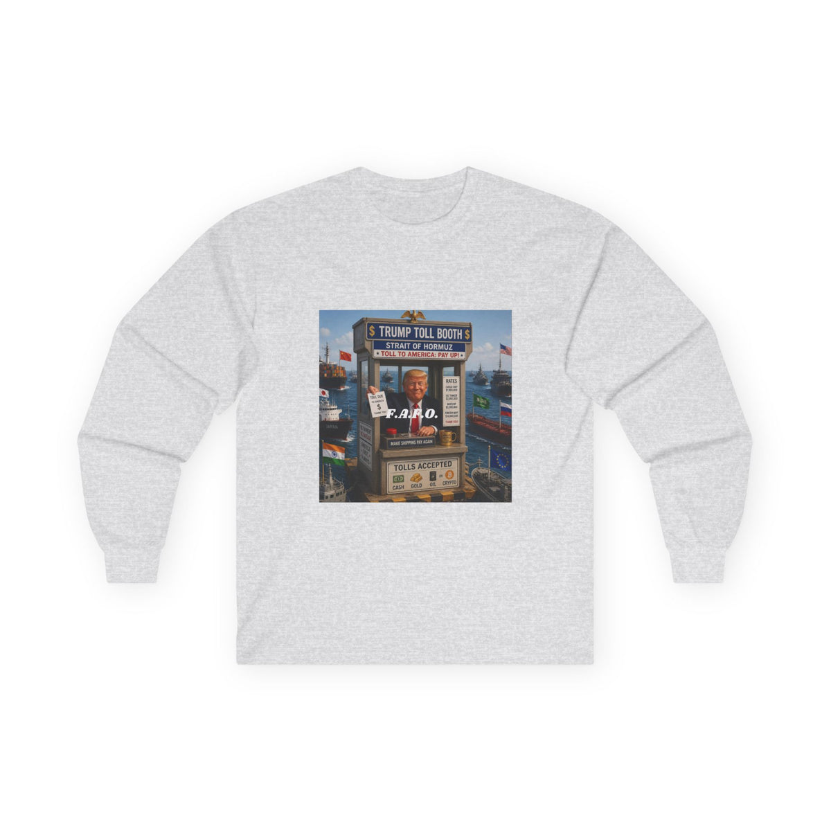 The FAFO Society Long Sleeve Tee — Vintage Carnival Ticket Booth Graphic