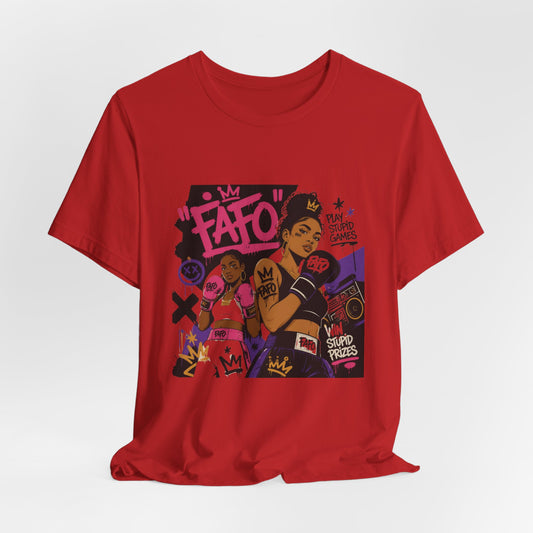 White Tee — 'Fate' Anime-Style Graphic T-Shirt