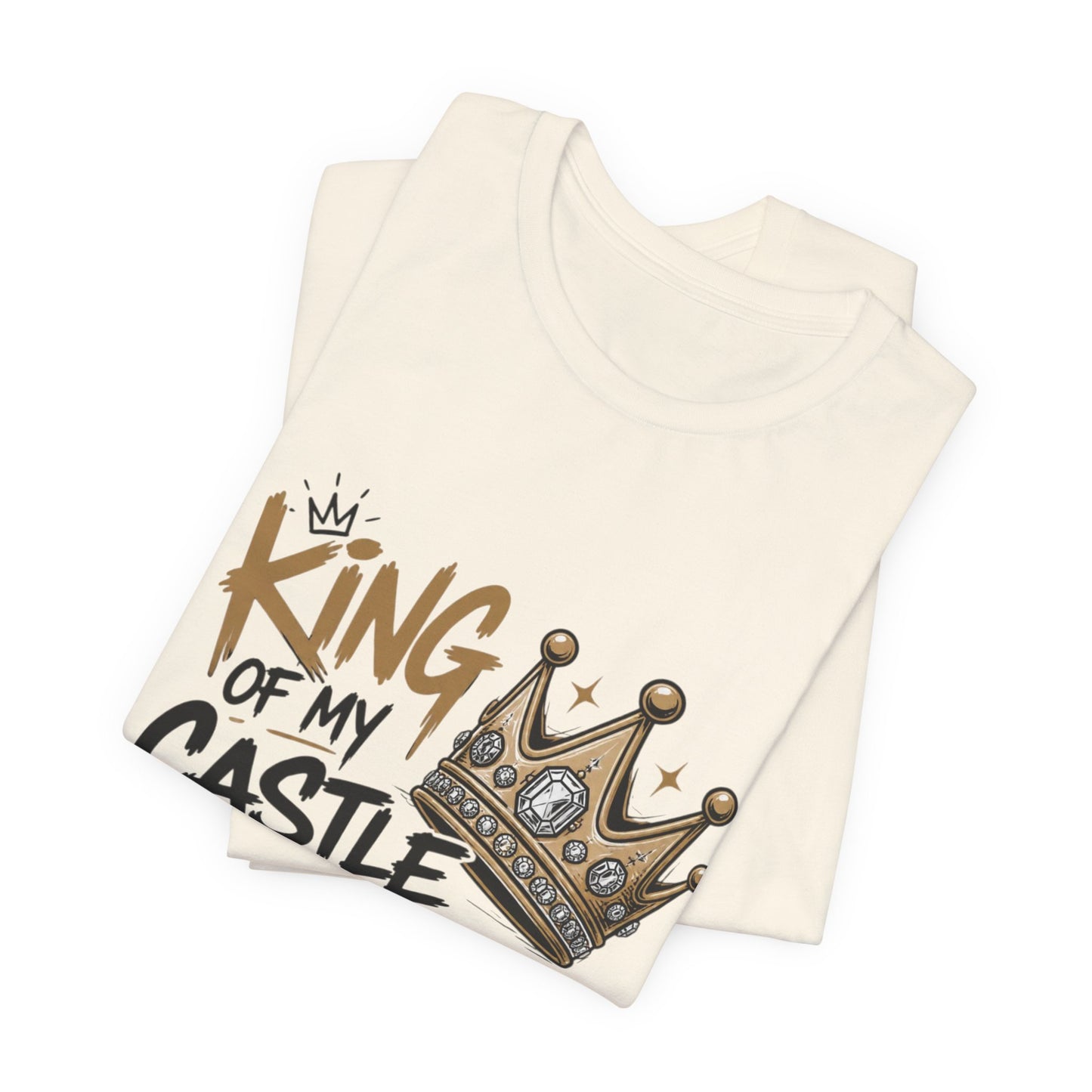 King of the Castle Tee – Retro Crown Graphic Short Sleeve Shirt