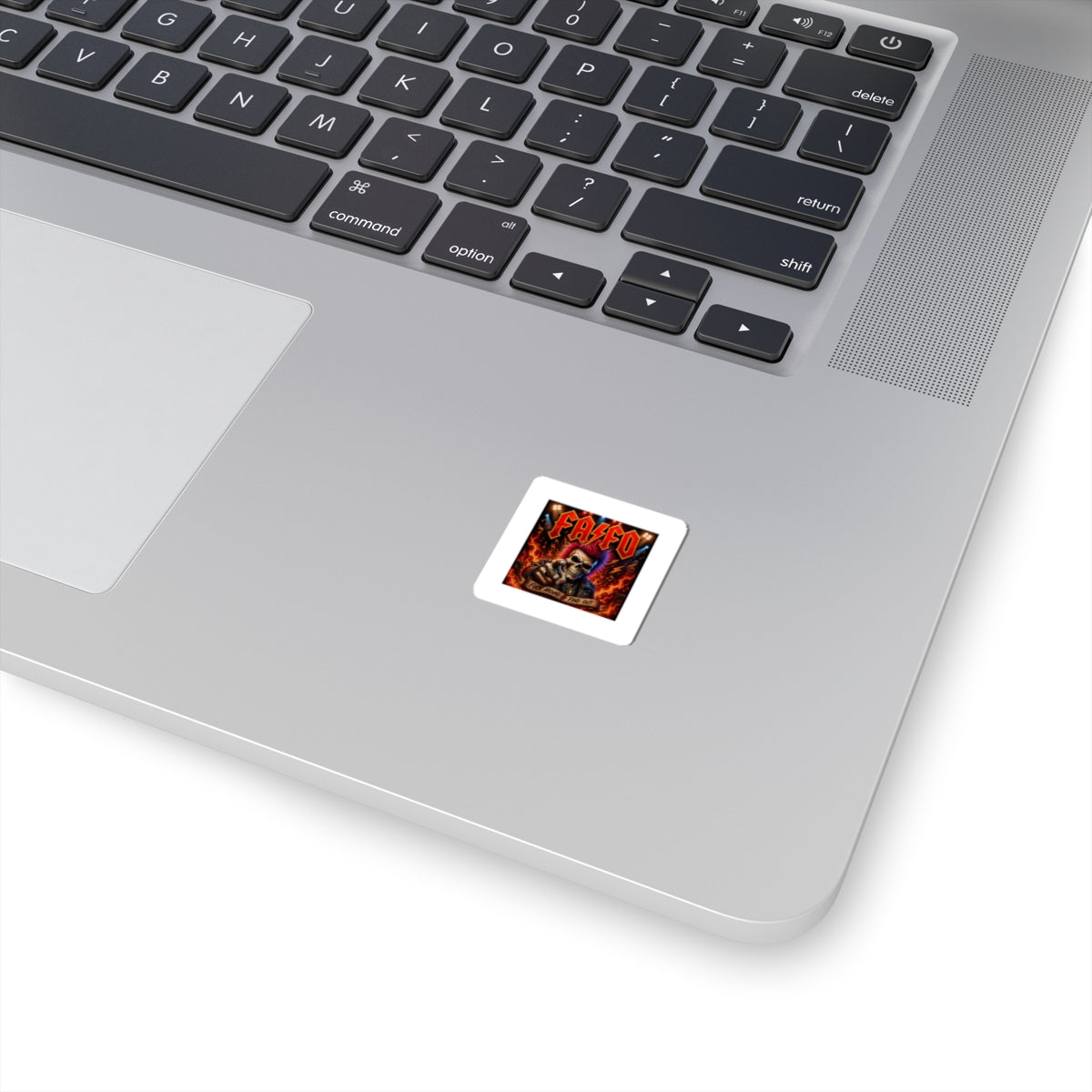 FAKFO Skull Fire Kiss-Cut Sticker — Heavy Metal Band Logo Sticker