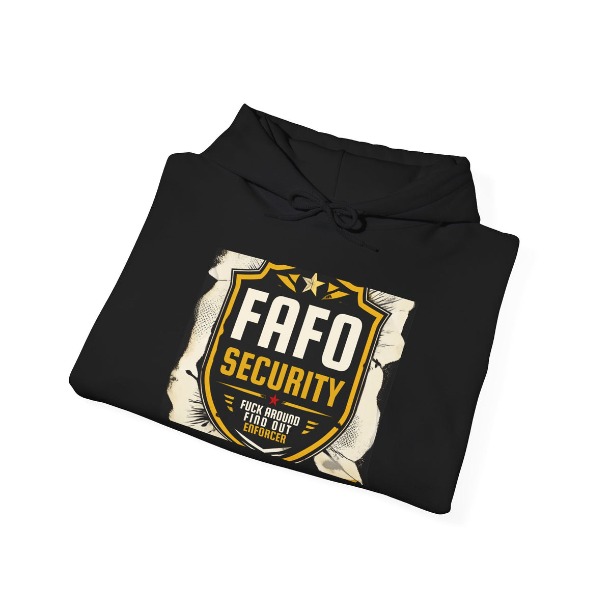 FAFO Security Hoodie – Bold Shield Logo Pullover