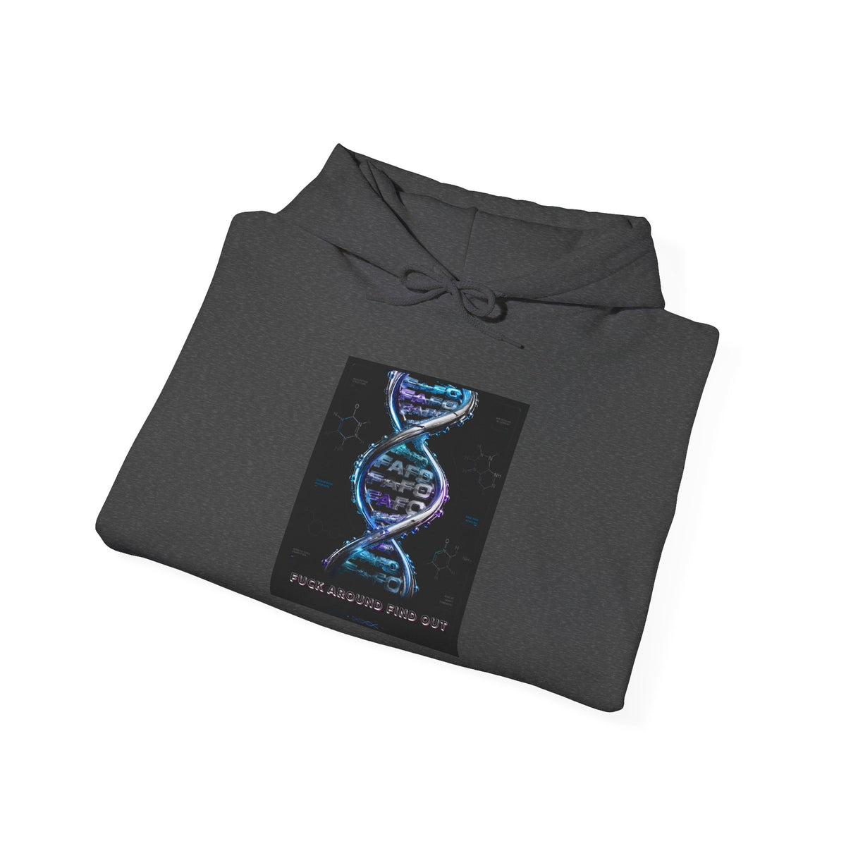 Hoodie — DNA Spiral Graphic "The FaFo Society" Back Logo
