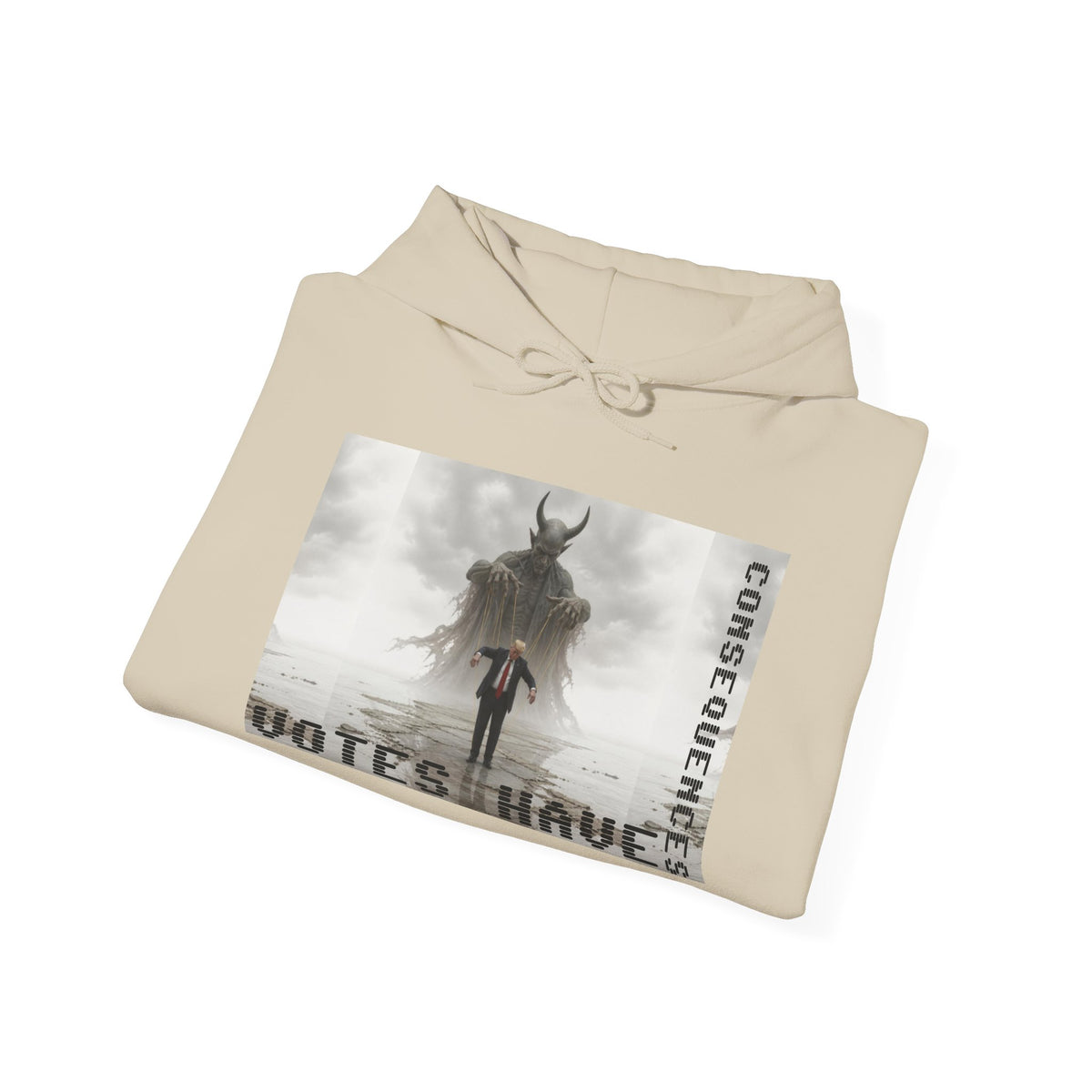 Dystopian Kraken Hoodie — 'Votes Have Consequences' Graphic Pullover