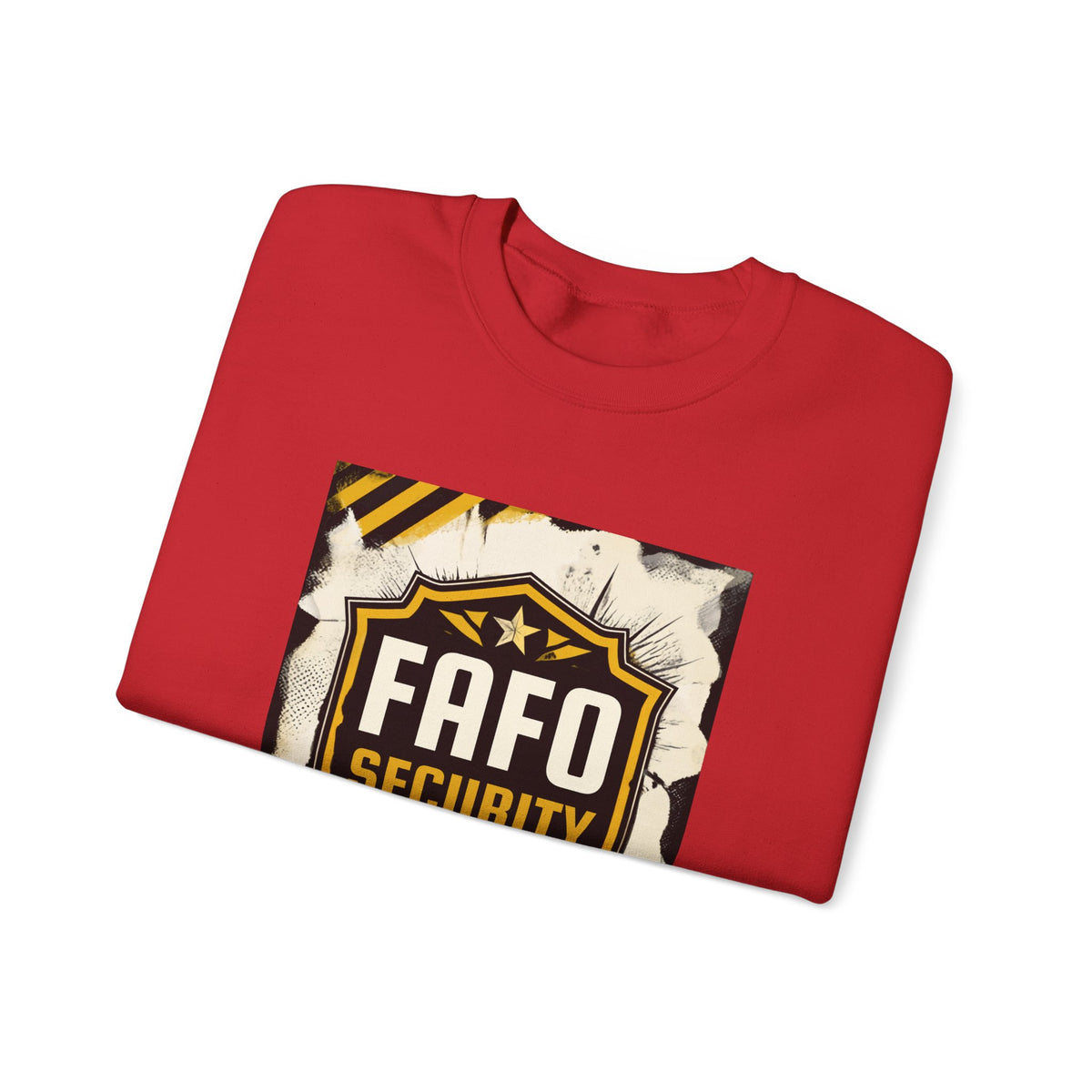 FAFO Security Crewneck Sweatshirt — Bold Badge Graphic Pullover