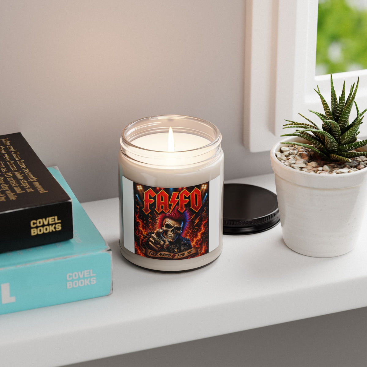 Soy Candle — Heavy Metal Skull Design (9 oz)