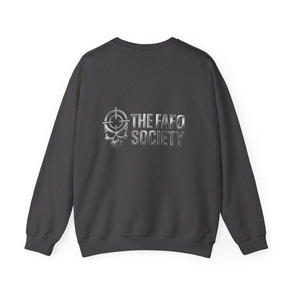 FAFO Society Crewneck Sweatshirt — Raised Fist Chair Graphic