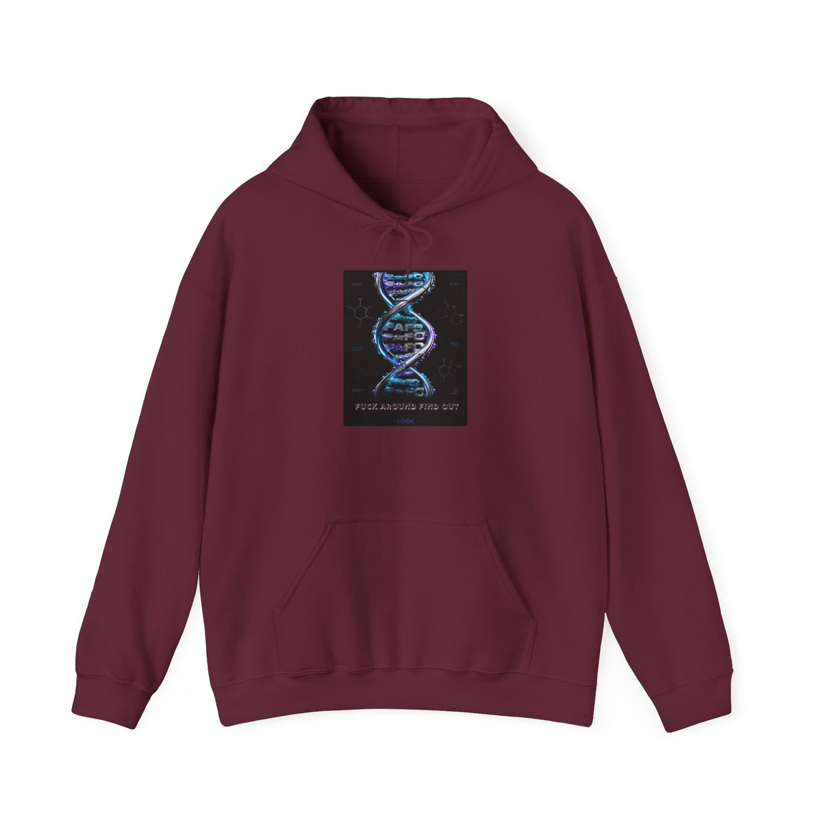 Hoodie — DNA Spiral Graphic "The FaFo Society" Back Logo