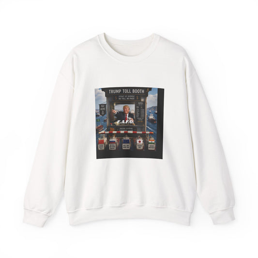 Crewneck Sweatshirt — 'Trump Toll Booth' Graphic Political Crewneck