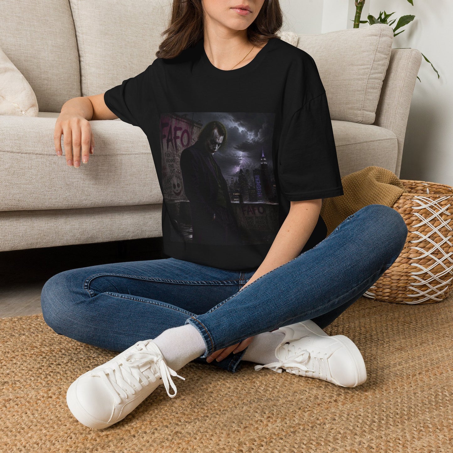 Graphic Tee — Moody Night Joker Portrait T-Shirt