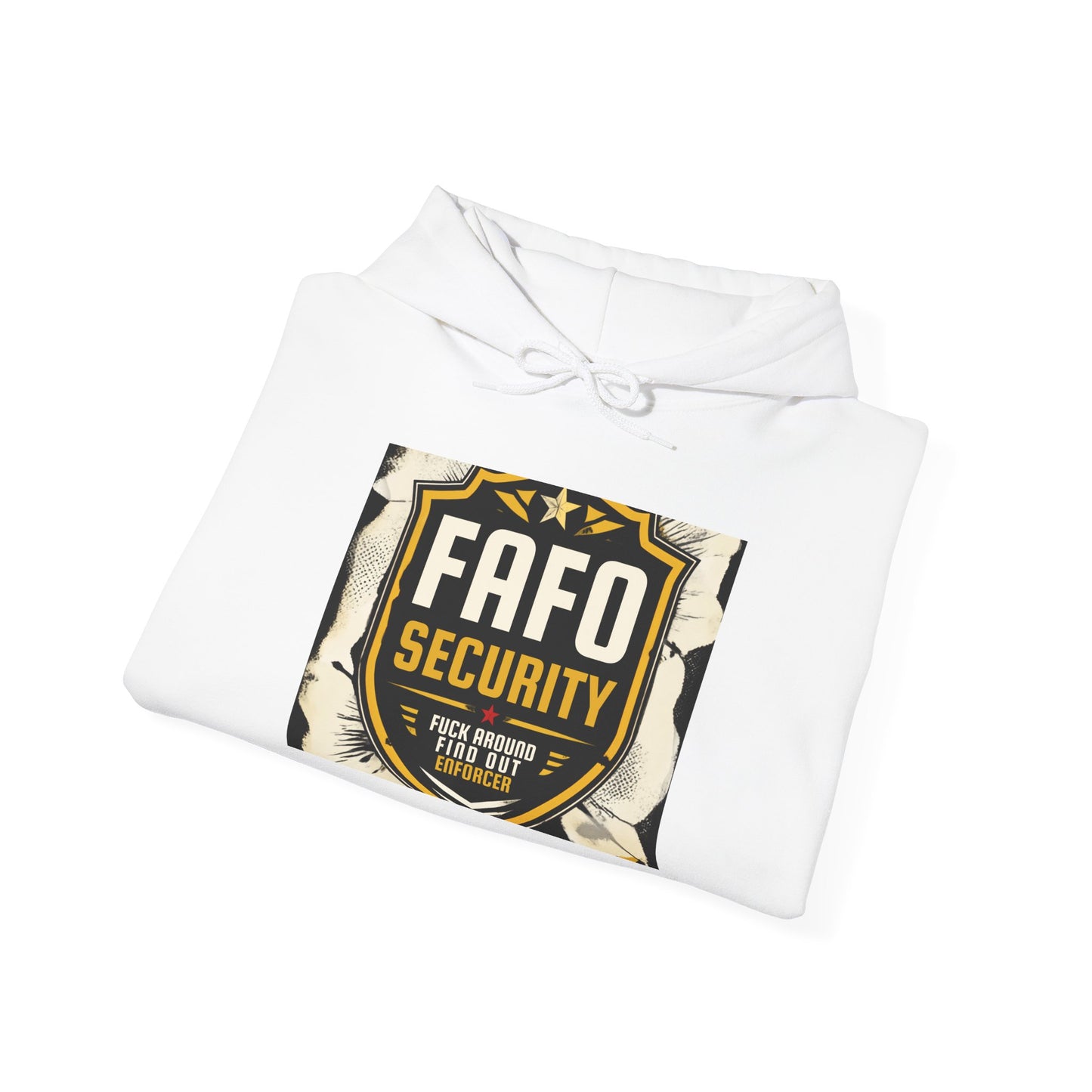 FAFO Security Hoodie – Bold Shield Logo Pullover