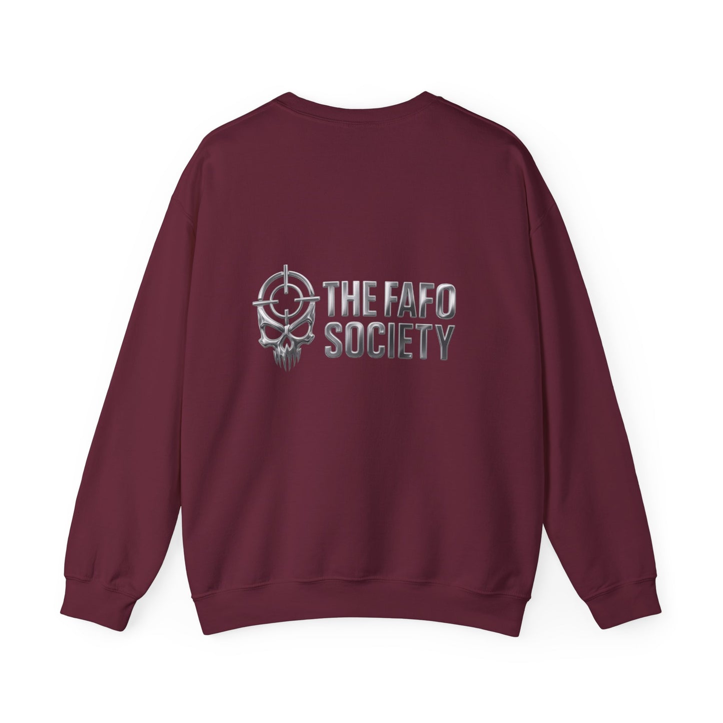 FAFO Society Crewneck Sweatshirt — Raised Fist Chair Graphic