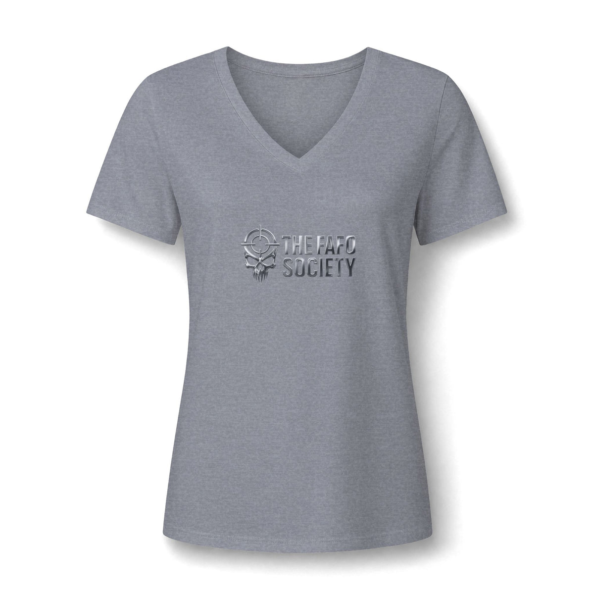Liberty Statue American Flag V-Neck Tee - Patriotic Women's Graphic T-Shirt