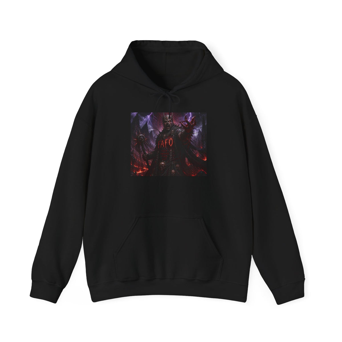 The FARC Society 'Afro' Graphic Hoodie — Dark Neon Palm Design