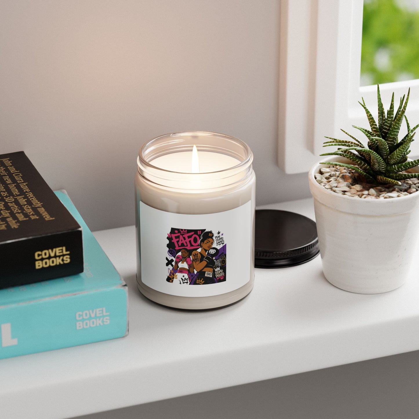 9oz Scented Soy Candle — Empowered Boxer Art Label