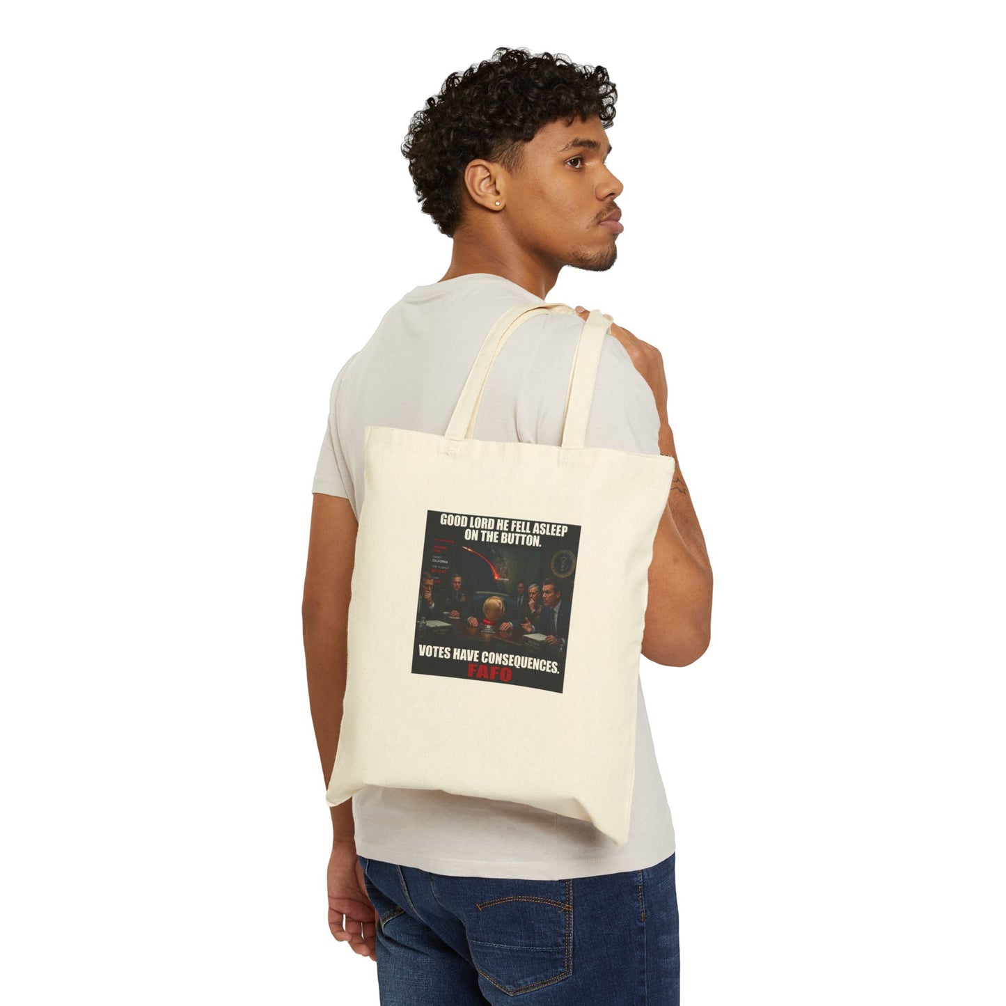 Tote Bag — "Votes Have Consequences" Political Meme Cotton Canvas Tote