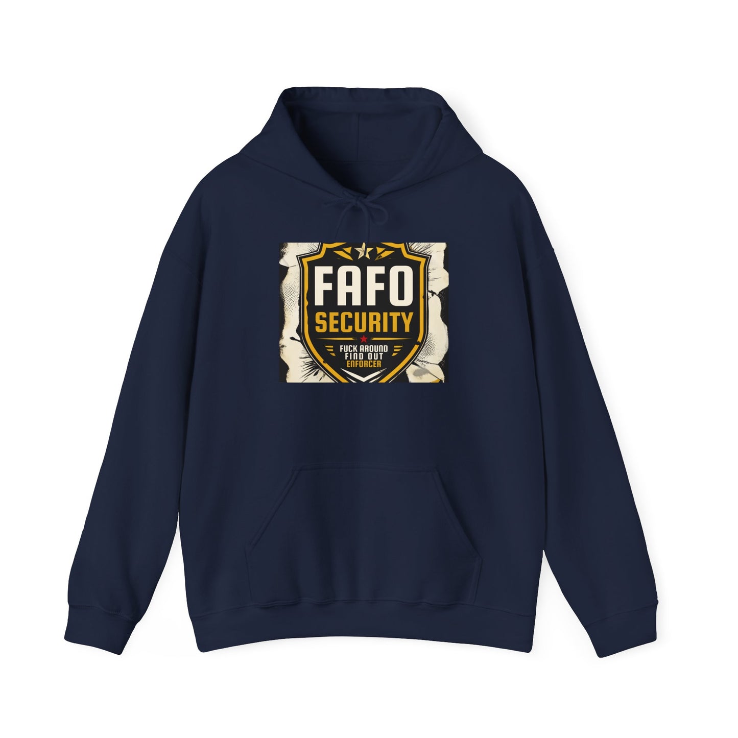 FAFO Security Hoodie – Bold Shield Logo Pullover
