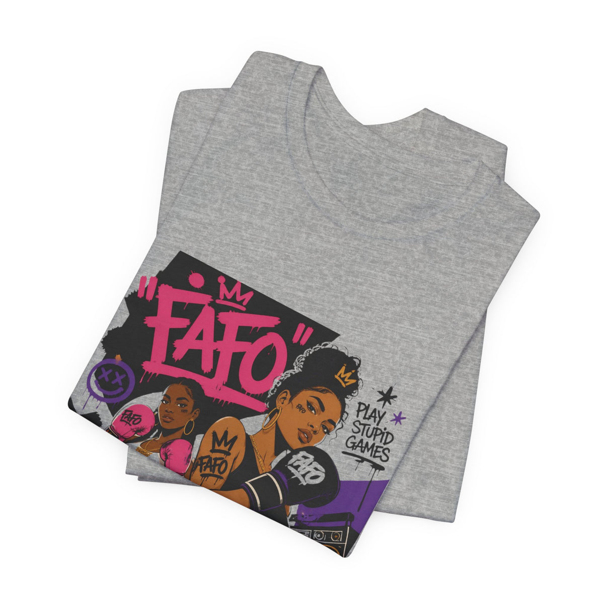 White Tee — 'Fate' Anime-Style Graphic T-Shirt