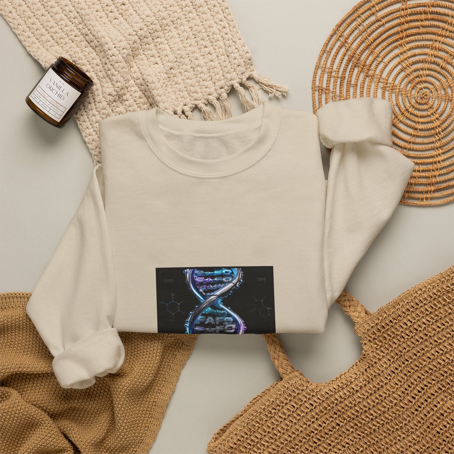 DNA Strand Graphic Sweatshirt — Paleo Ancestry Science Crewneck
