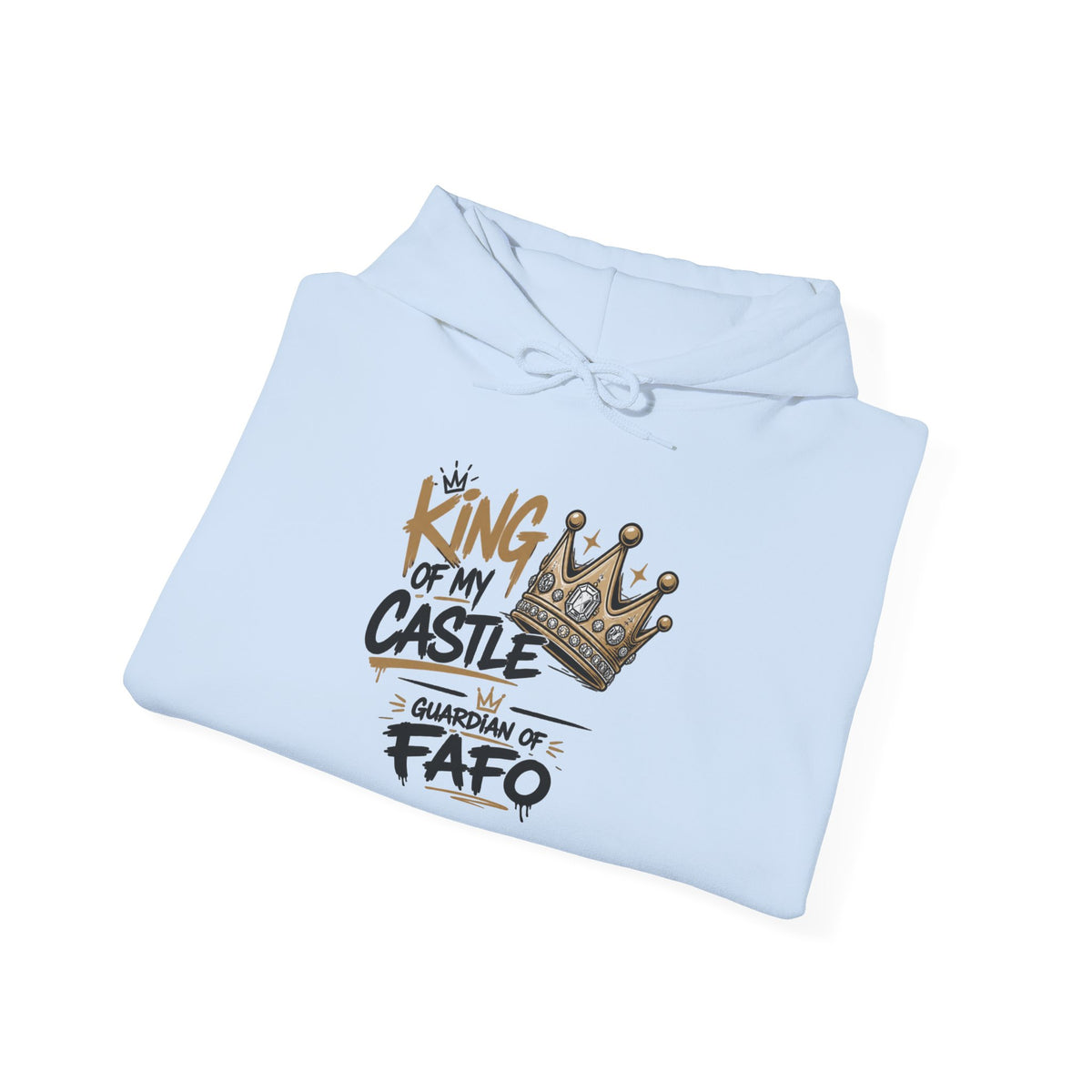 Cozy Crew Crown Hoodie – 'FAFO' Small Chest Graphic