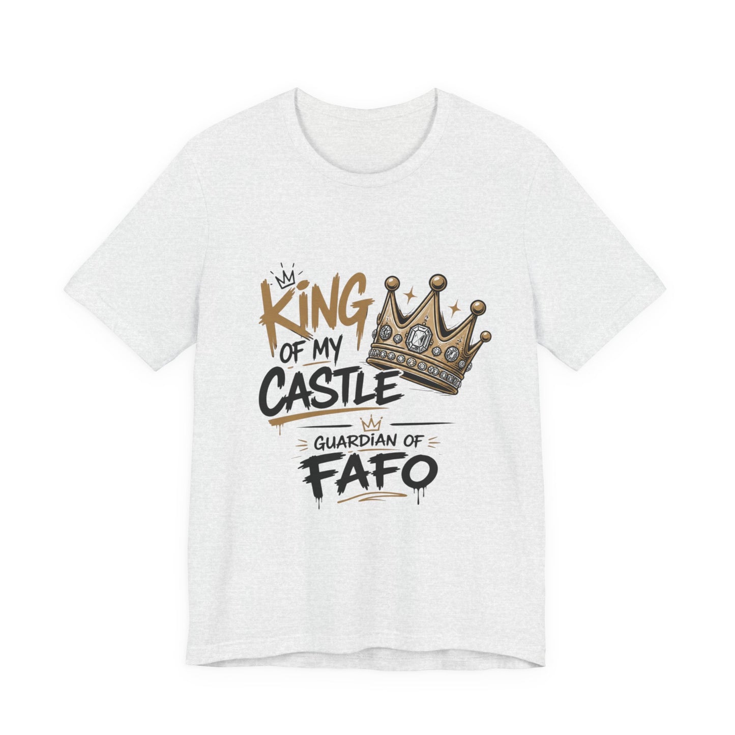 King of the Castle Tee – Retro Crown Graphic Short Sleeve Shirt