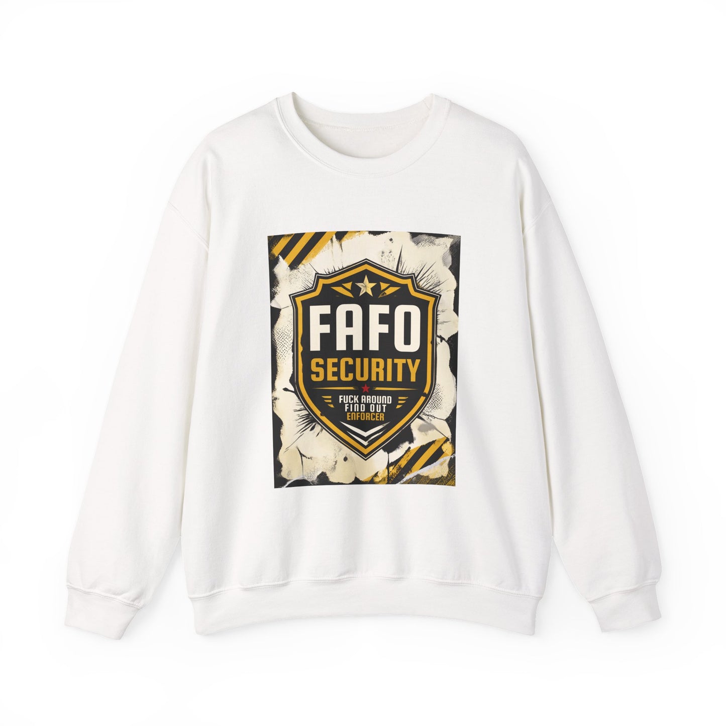FAFO Security Crewneck Sweatshirt — Bold Shield Graphic Pullover