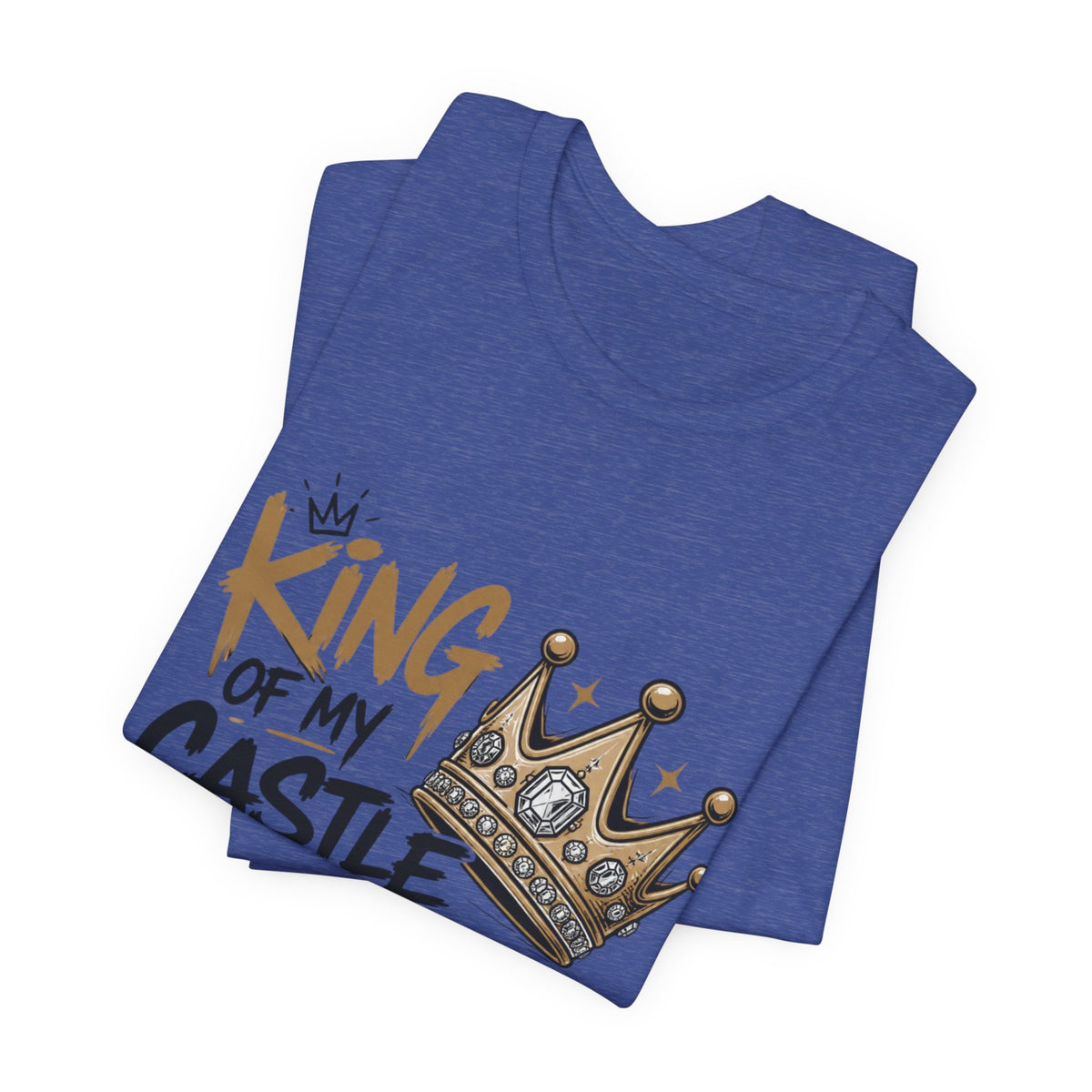 King of the Castle Tee – Retro Crown Graphic Short Sleeve Shirt