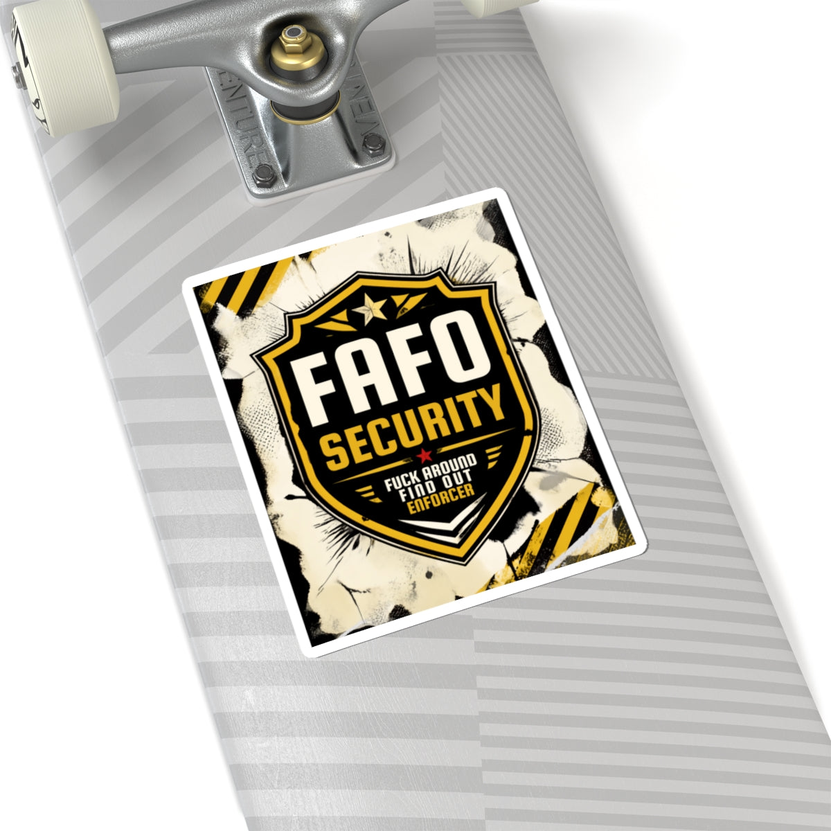 FAFO Security Sticker — 'Fuck Around Find Out' Shield Kiss-Cut Decal