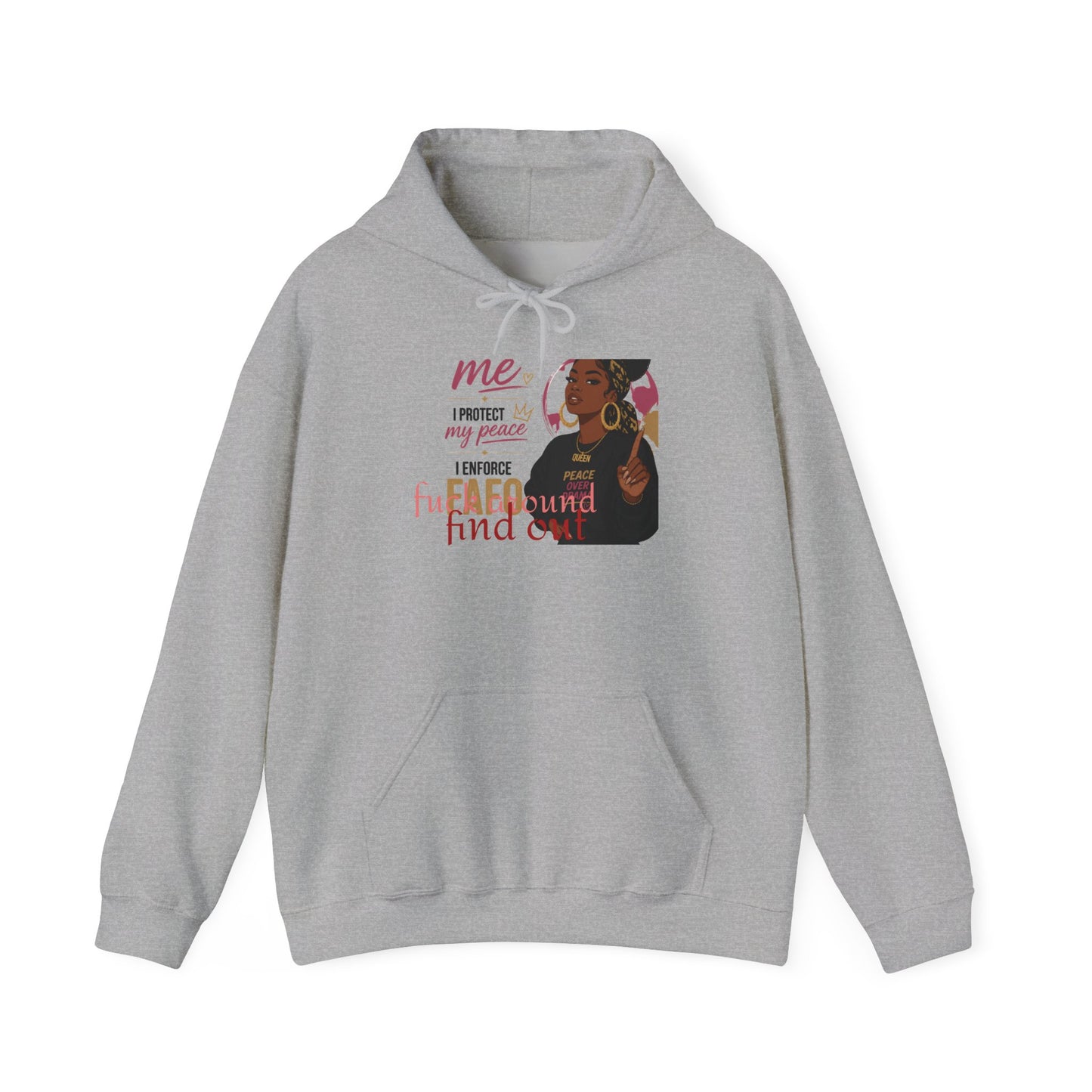 Empowered Woman Hoodie – “Me I Protect My People, I Defend My People” Graphic Sweatshirt