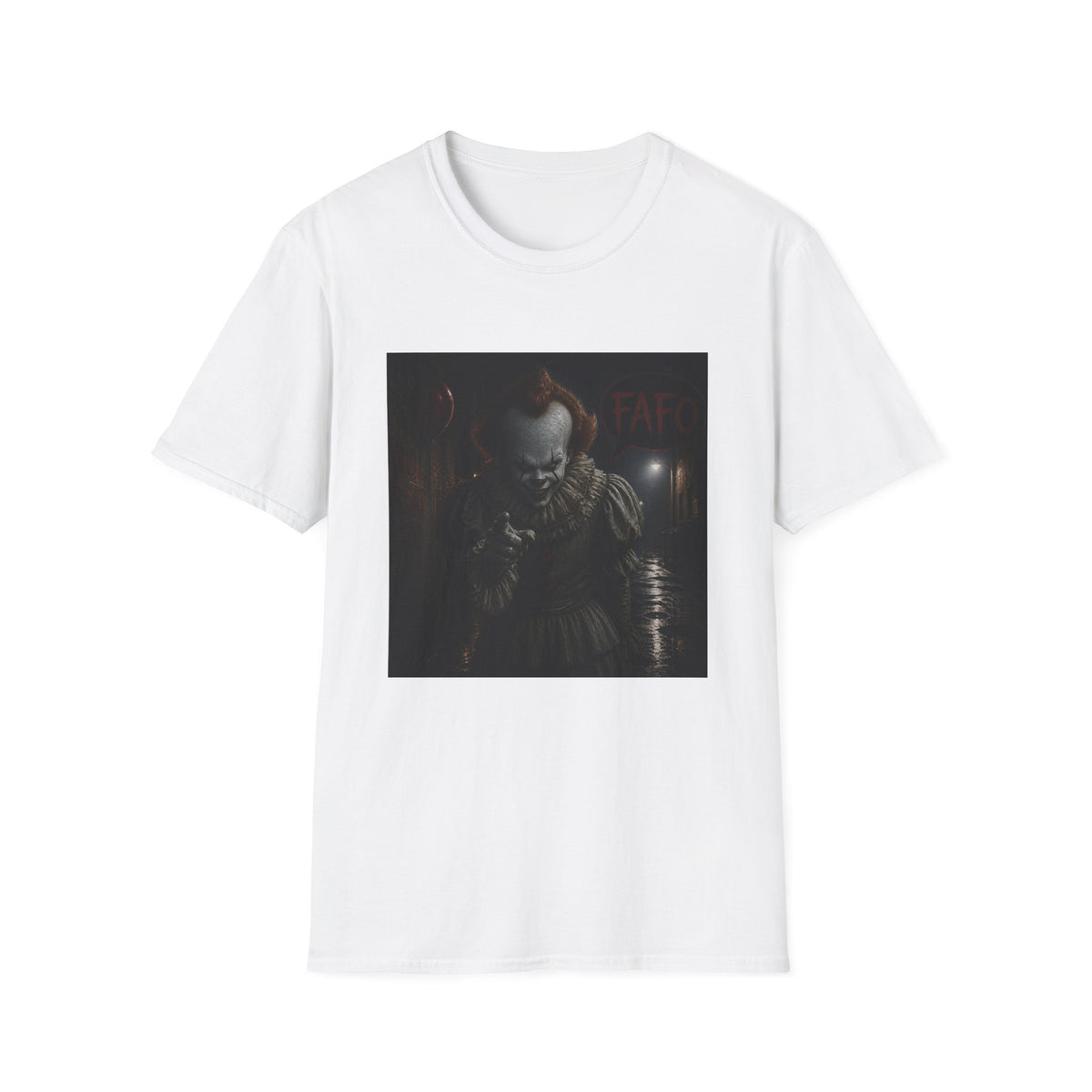 Horror Pennywise Clown T‑Shirt — Dark Creepy Stephen King Inspired Design