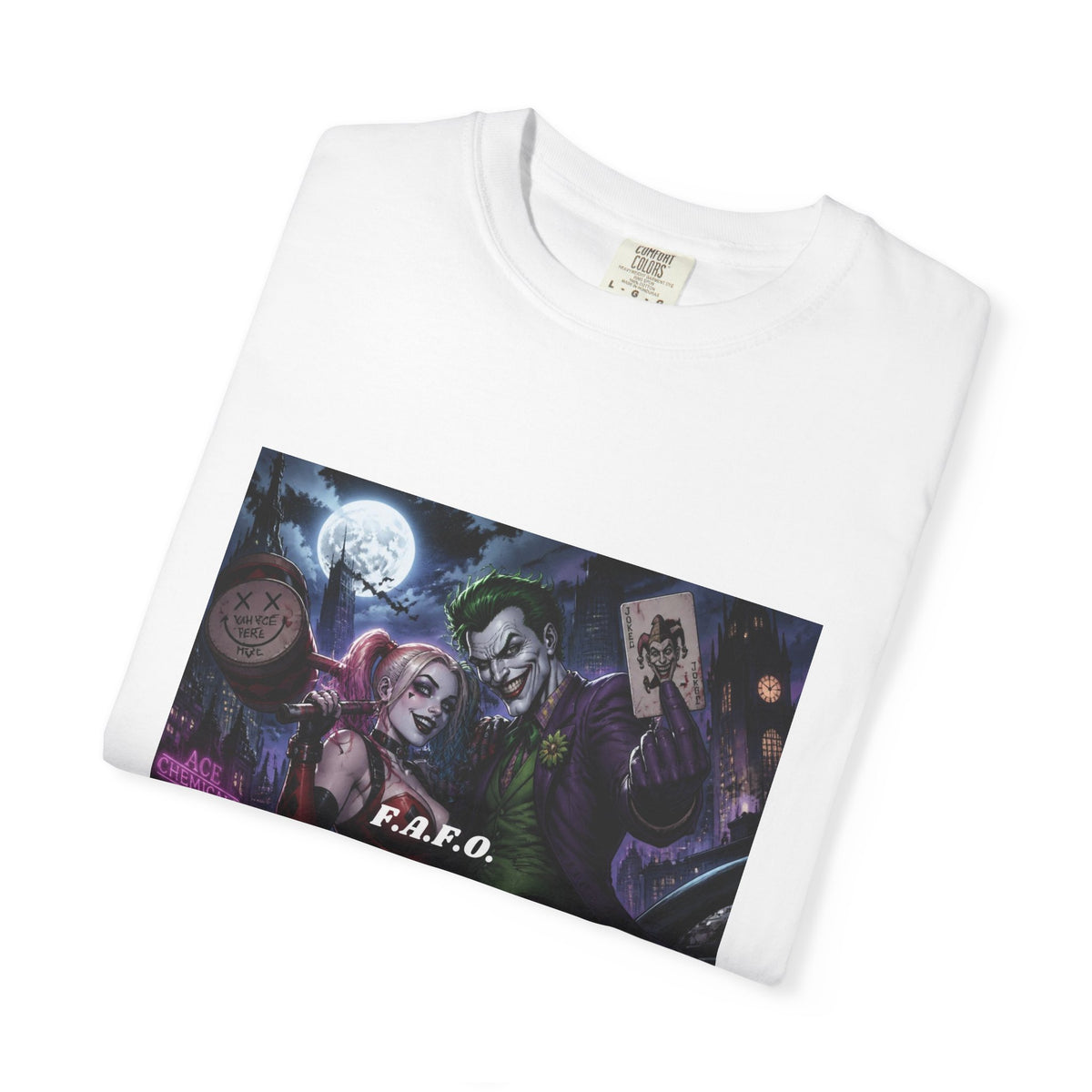 Graphic T-Shirt — The FAFO Society Joker & Harley Art Print