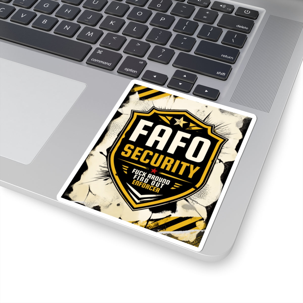 FAFO Security Sticker — 'Fuck Around Find Out' Shield Kiss-Cut Decal