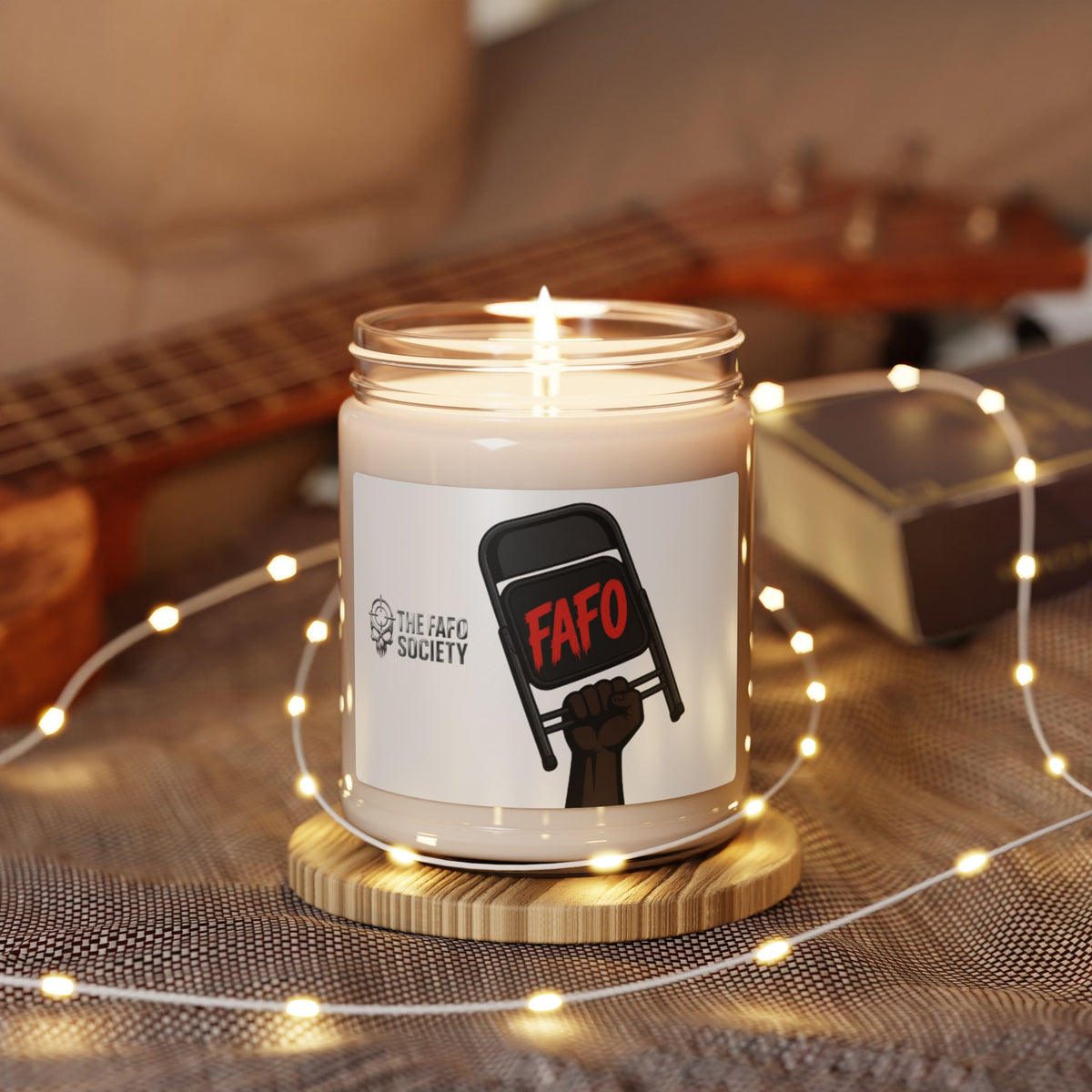 FAFO Protest Soy Candle — 9oz Scented Jar (Bold Activist Design)
