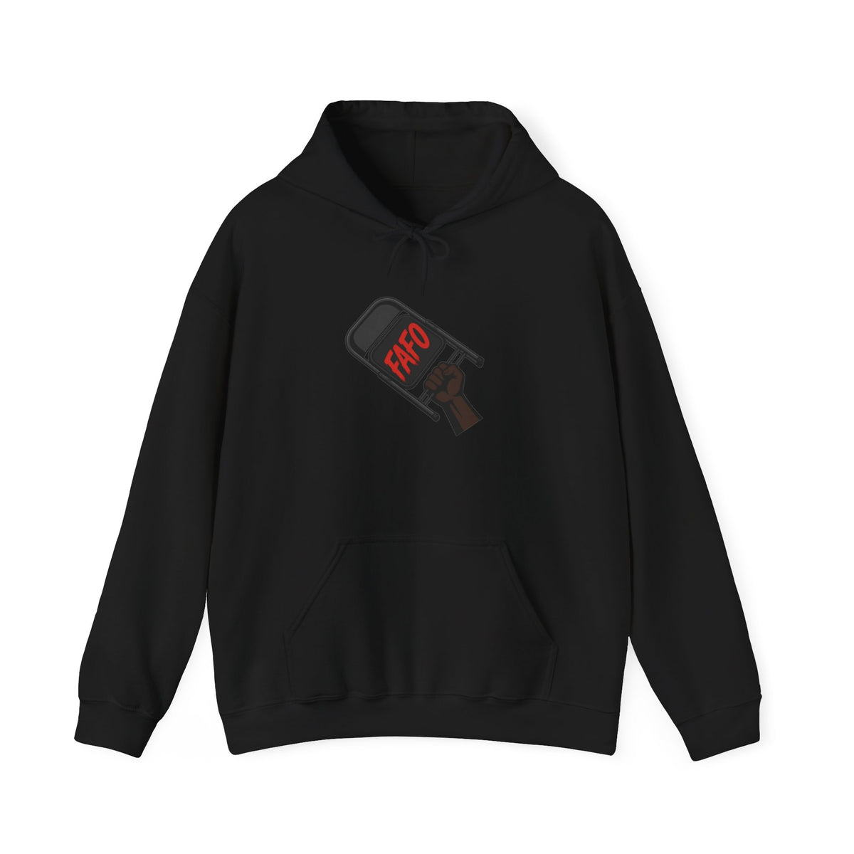 FAFO Protest Hoodie — Bold Graphic Hoodie with Raised Fist Sign