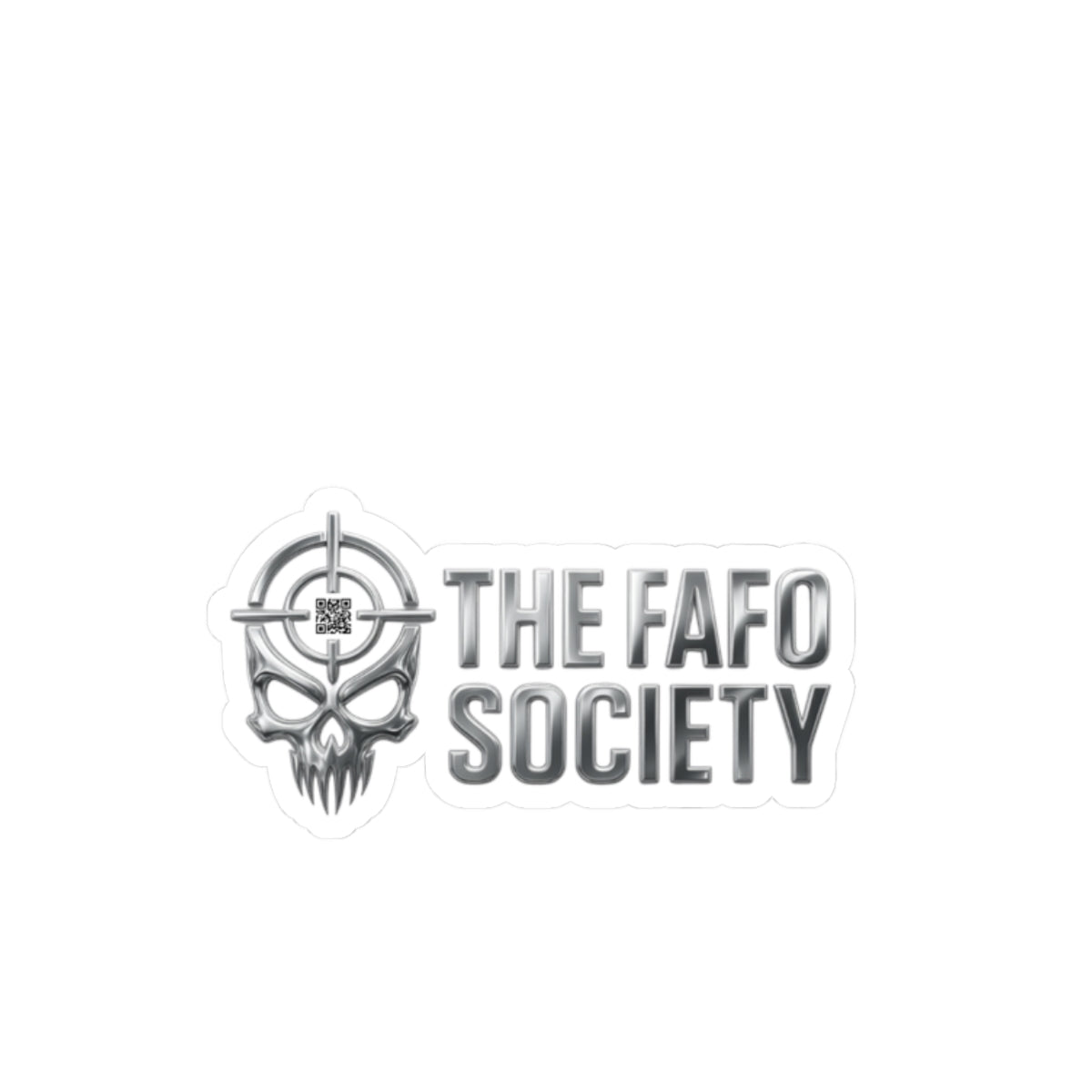 The FAFO Society Skull Logo Sticker — Kiss-Cut Vinyl Decal